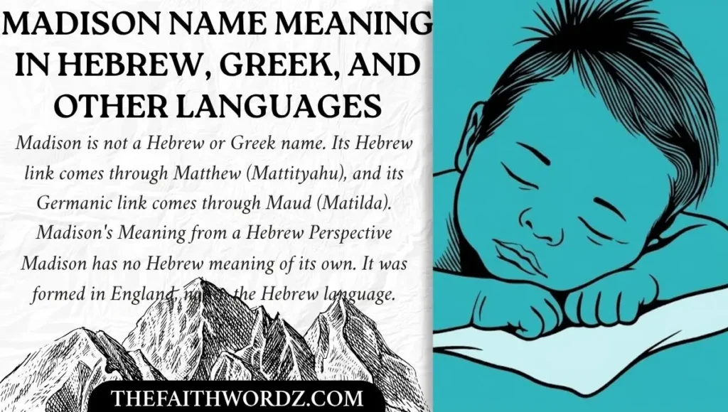 Madison Name Meaning in Hebrew, Greek, and Other Languages