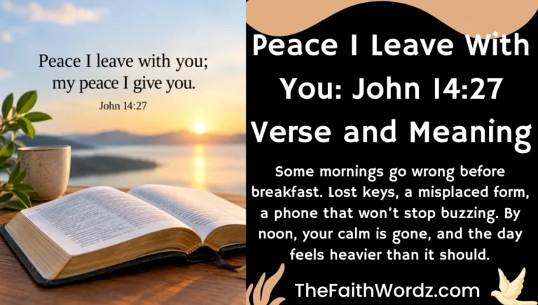 Peace I Leave With You: John 14:27 Verse and Meaning