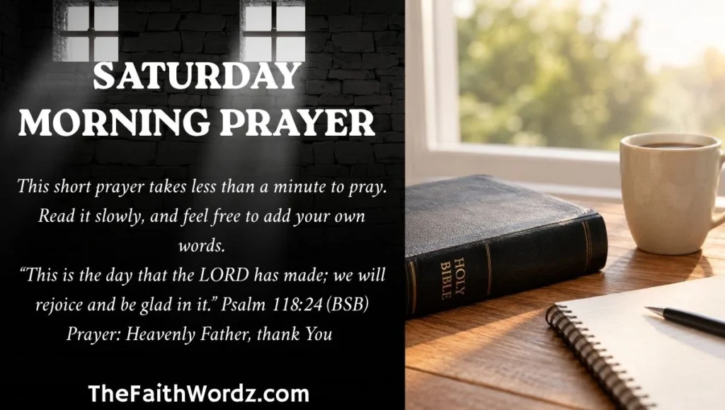 Saturday Morning Prayer