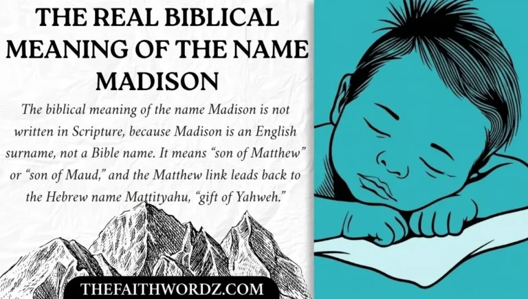 The Real Biblical Meaning of the Name Madison