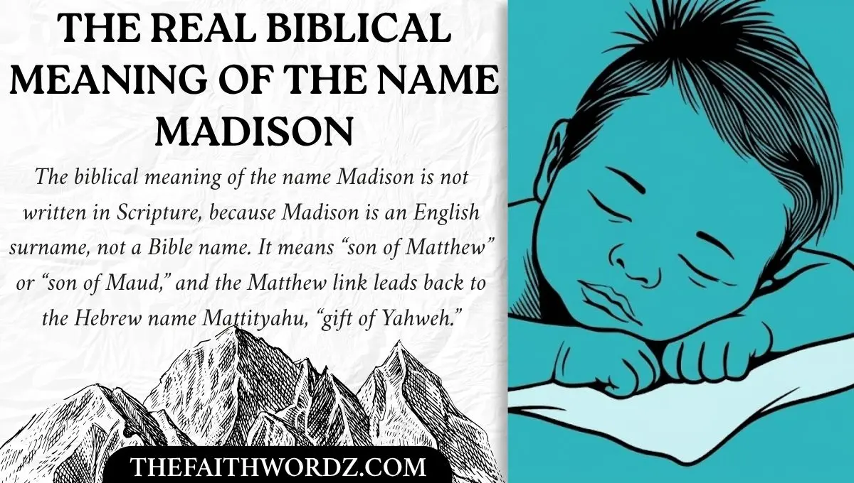 The Real Biblical Meaning of the Name Madison