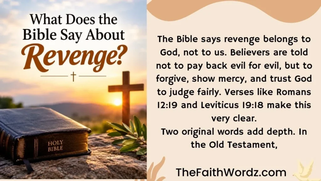 What Does the Bible Say About Revenge?