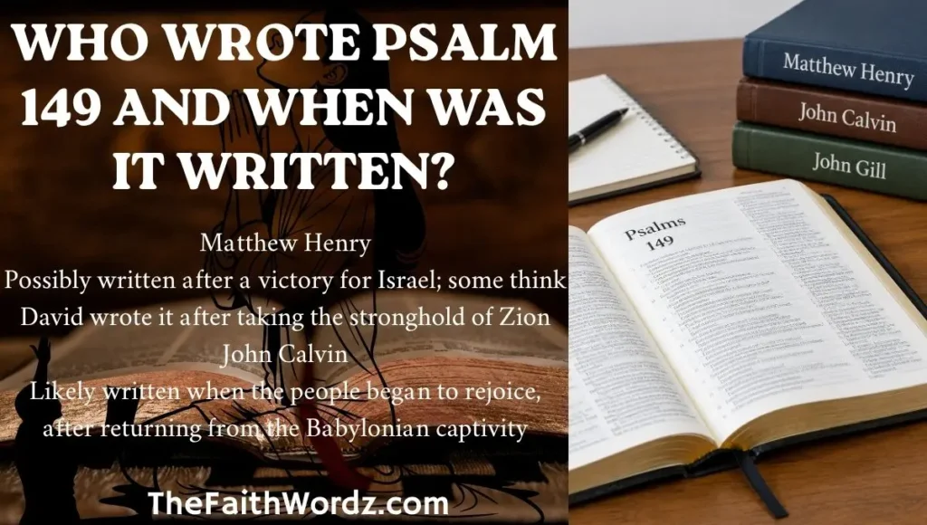 Who Wrote Psalm 149 and When Was It Written?